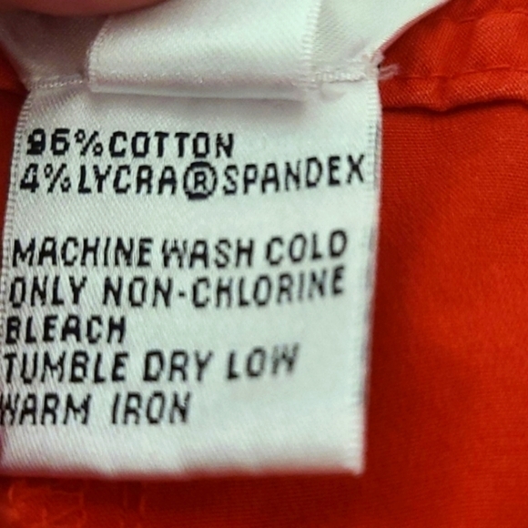 Talbots Crop Bright Red/ Orange  Size 12 - Picture 4 of 6